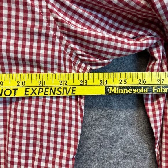 GOOD THREADS Button-up Shirt Men's XL Red & White Standard Fit Gingham Western - Picture 4 of 11